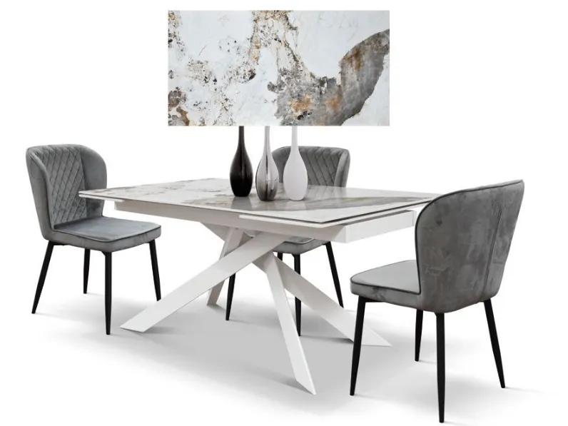 Tavolo  allungabile ceramica  luxury  Md work in ceramica Allungabile scontato 45%
