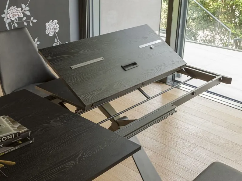 Tavolo allungabile pronta consegna effetto marmo Md work in OFFERTA OUTLET -40%