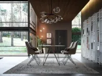 TAVOLO Md workTavolo pranzo fisso missisipi 51 vetro luxury made in italy SCONTATO a PREZZI OUTLET