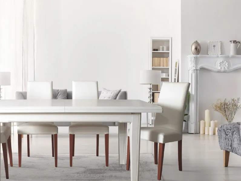 Tavolo rettangolare in legno Mobilike ml347 di Artigianale in Offerta Outlet