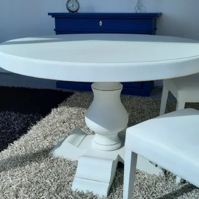 Tavolo in legno rotondo Modello amalfi Artigianale in offerta outlet