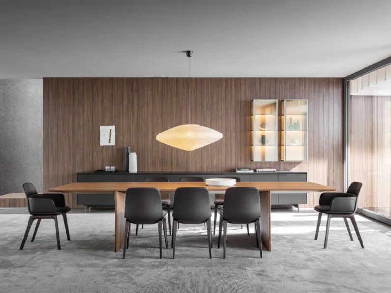 Tavolo con piano in legno rettangolare di Molteni & c a PREZZO OUTLET 