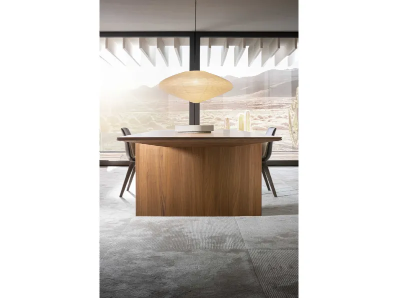 Tavolo con piano in legno rettangolare di Molteni & c a PREZZO OUTLET 