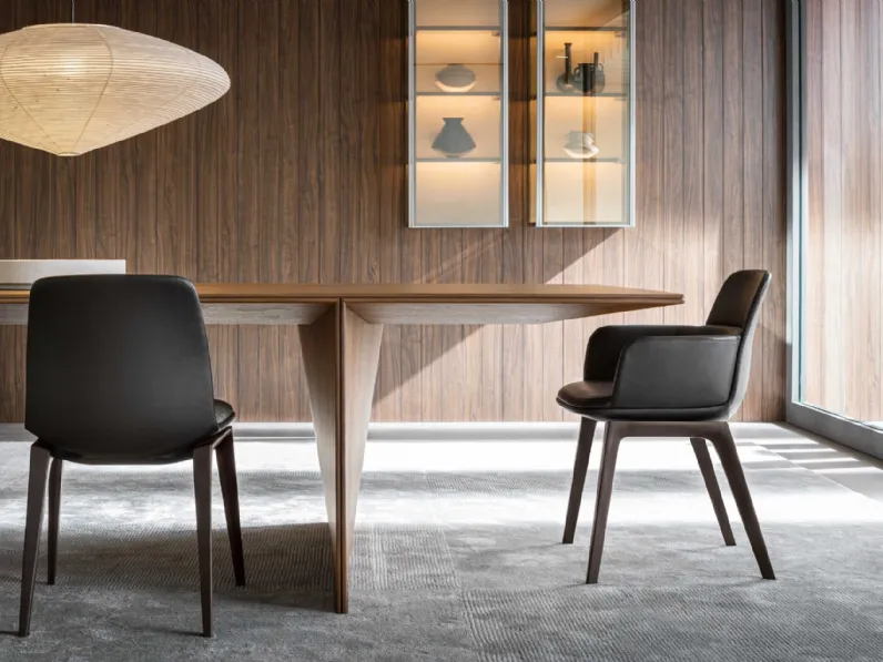 Tavolo con piano in legno rettangolare di Molteni & c a PREZZO OUTLET 