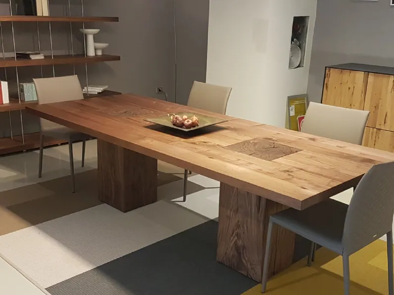 Tavolo con piano in legno rettangolare di Riva 1920 a PREZZO OUTLET 