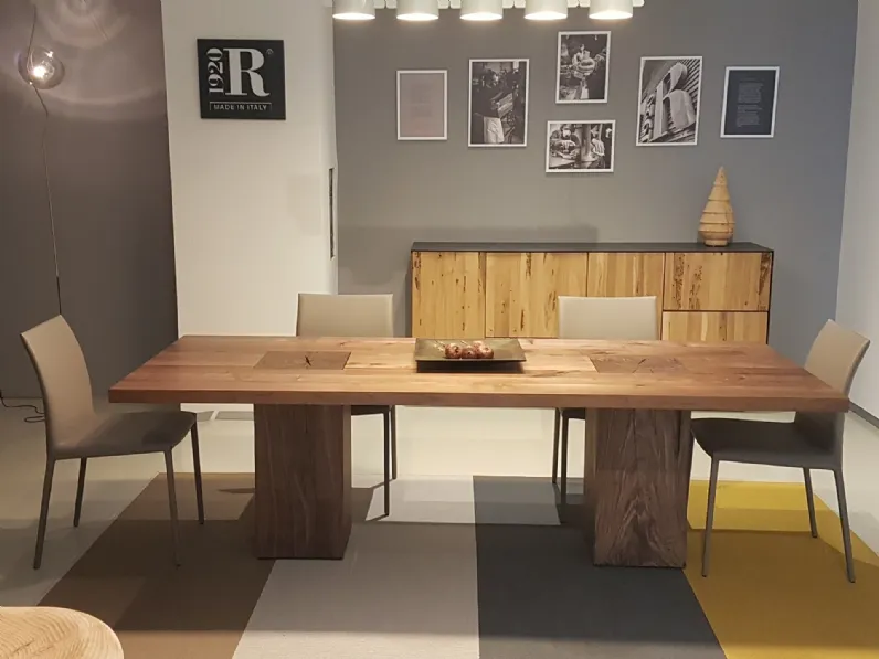 Tavolo con piano in legno rettangolare di Riva 1920 a PREZZO OUTLET 