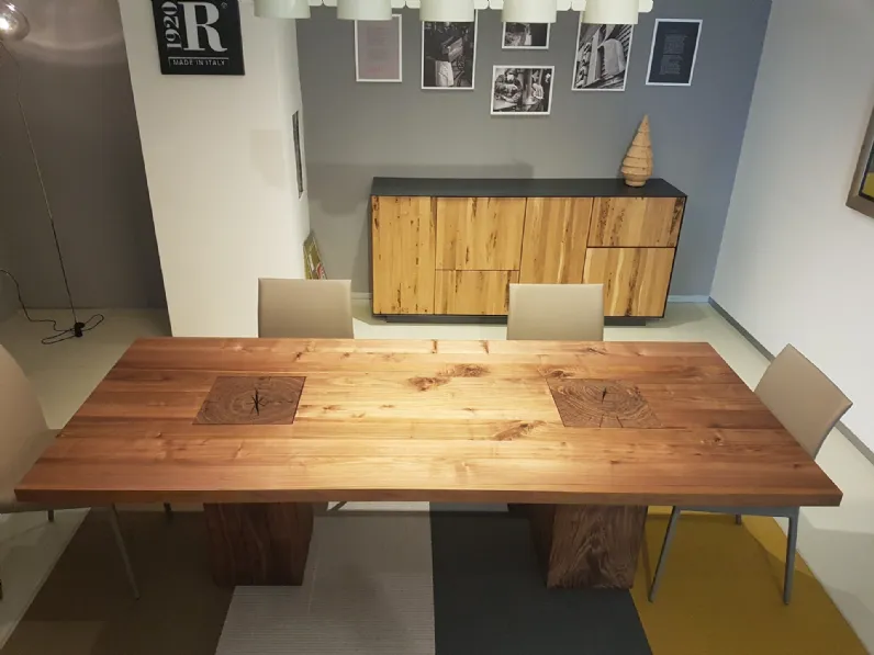 Tavolo con piano in legno rettangolare di Riva 1920 a PREZZO OUTLET 