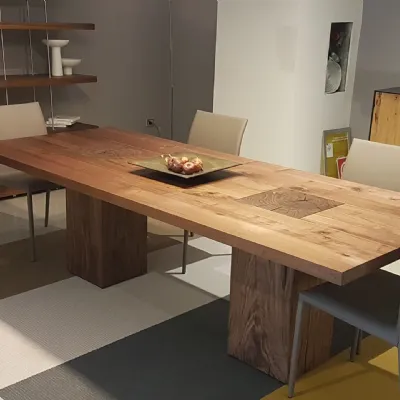 Tavolo con piano in legno rettangolare di Riva 1920 a PREZZO OUTLET 