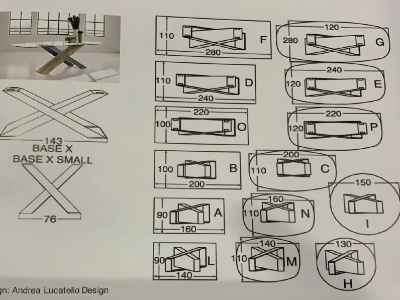 Tavolo ovale X di Nature design a prezzo riservato 