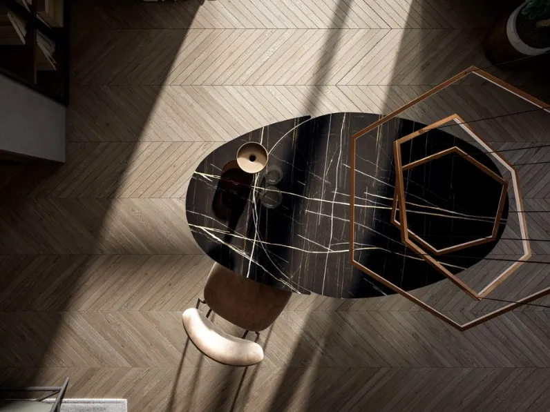 Scopri il Tavolo in Ceramica Ovale One Ozzio a prezzo scontato!