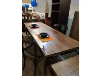 Tavolo Outlet etnico  legno massello radice di suar industrial  PREZZI OUTLET