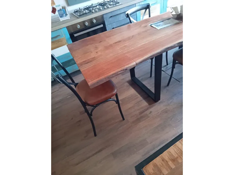 Tavolo in legno rettangolare Tavolo in vero legno  industrial design austin allungabile    Outlet etnico in offerta outlet