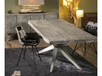 TAVOLO Outlet etnicoTavolo minimal  design grey il legno e metallo in offerta  SCONTATO 48%