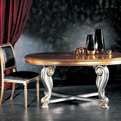 Tavolo in legno ovale Modello i solisti Artigianale in offerta outlet