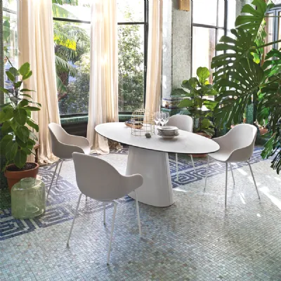 TAVOLO ConnubiaEllisse ovale SCONTATO a PREZZI OUTLET 