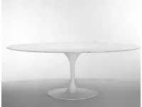 Tavolo in pietra ovale Saarinen made in italy 160x110 Artigianale a prezzo scontato