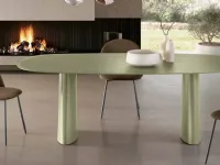 Tavolo in vetro ovale Axel Capodarte in offerta outlet