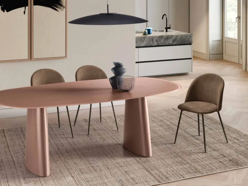Tavolo in vetro ovale Axel Capodarte in offerta outlet