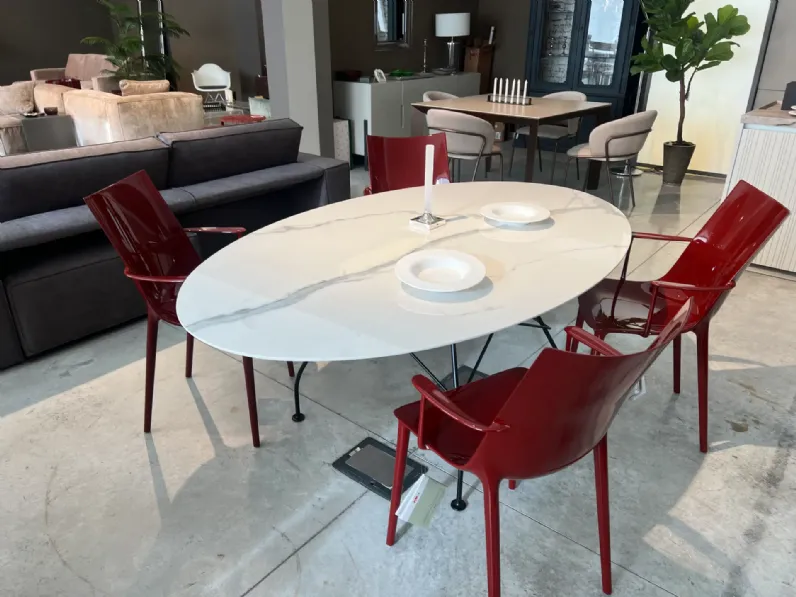 Tavolo in ceramica ovale Kartell glossy Kartell a prezzo scontato