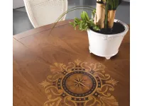Tavolo Ovalino intarsiato Collezione esclusiva in legno Ovale allungabile
