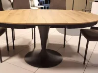 Tavolo in legno rotondo Eclipse Ozzio in offerta outlet