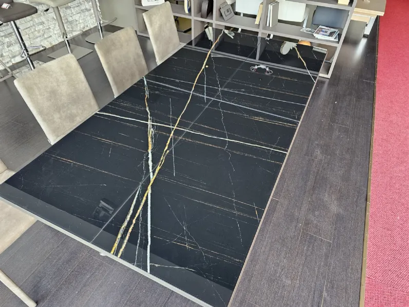 Tavolo in vetro rettangolare Random marble Ozzio a prezzo scontato