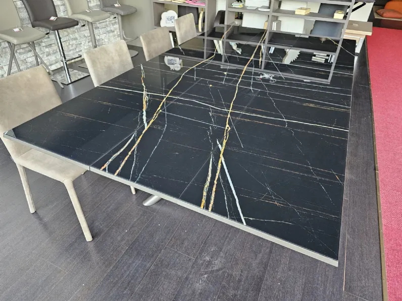 Tavolo in vetro rettangolare Random marble Ozzio a prezzo scontato