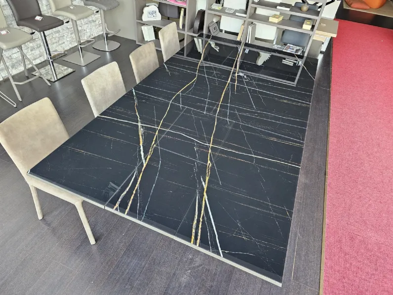 Tavolo in vetro rettangolare Random marble Ozzio a prezzo scontato