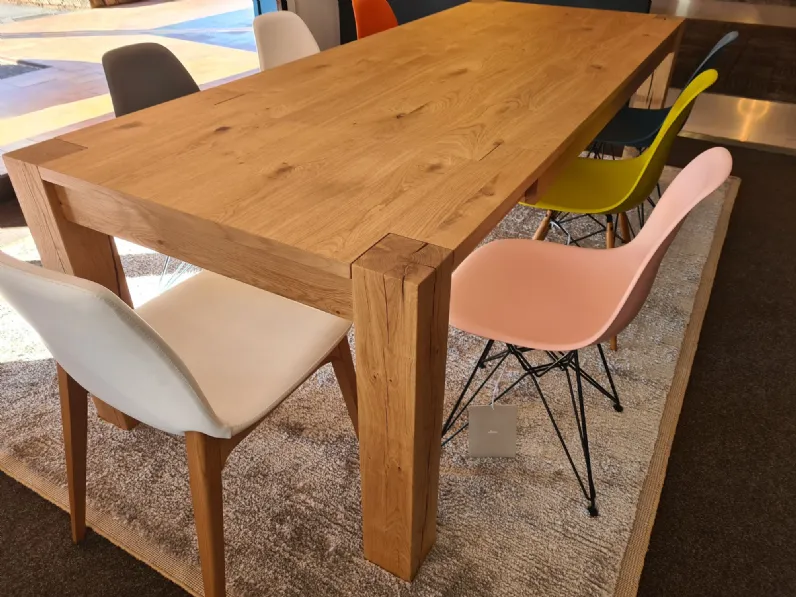 Tavolo in legno rettangolare Panama Pizzolato in offerta outlet