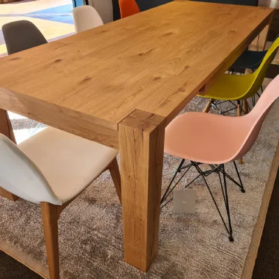 Tavolo in legno rettangolare Panama Pizzolato in offerta outlet