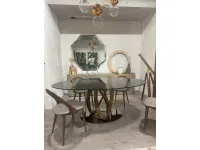 Tavolo in vetro ellittico Infinity Porada in offerta outlet