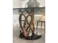 Tavolo in vetro ellittico Infinity Porada in offerta outlet