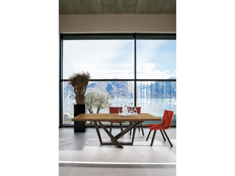 Tavolo rettangolare in legno Priamo di Morso in Offerta Outlet 