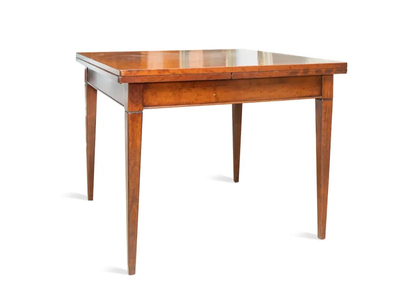 Tavolo quadrato a quattro gambe Noce Artigianale scontato