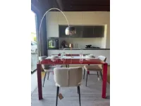 Tavolo in vetro quadrato Akashi Midj in offerta outlet