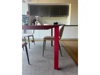 Tavolo in vetro quadrato Akashi Midj in offerta outlet