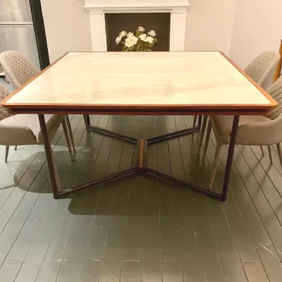 Tavolo quadrato in ceramica Vendome b001-02 di Artigianale in Offerta Outlet