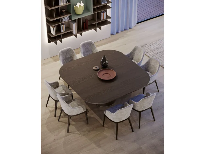 Tavolo quadrato in legno Mr. big di Olivieri in Offerta Outlet 