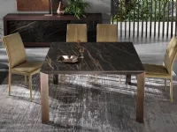 Tavolo quadrato Manhattan ceramica di Riflessi a prezzo riservato 