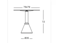 Tavolo Table one bistro h 72 79x79 magis Magis in laminato Fisso scontato 58%