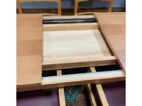 Tavolo rettangolare in legno Quadro di Artigianale in Offerta Outlet