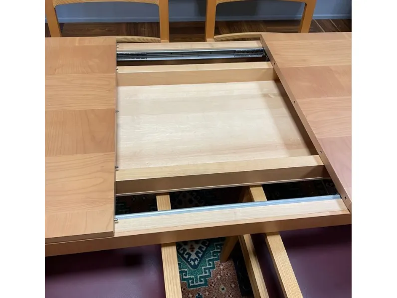Tavolo rettangolare in legno Quadro di Artigianale in Offerta Outlet