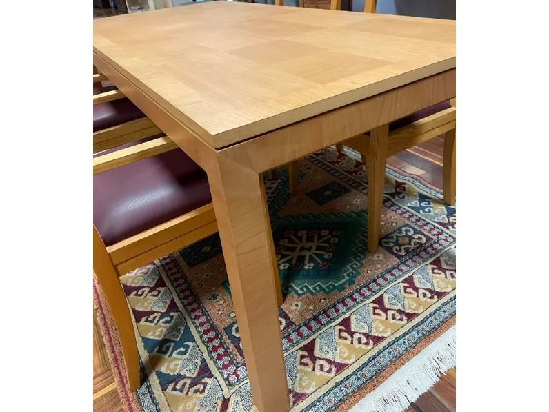 Tavolo rettangolare in legno Quadro di Artigianale in Offerta Outlet