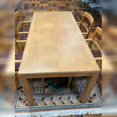 Tavolo rettangolare in legno Quadro di Artigianale in Offerta Outlet