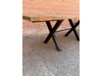 Tavolo rettangolare a cavalletto Tavolo industrial gambe  ferro/legno in offerta   Outlet etnico scontato