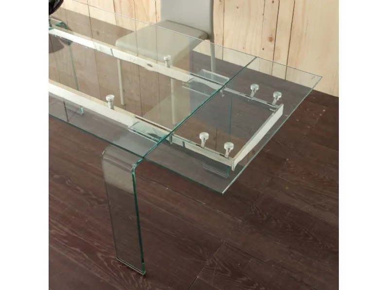 Tavolo rettangolare a quattro gambe Glass art. 676 La seggiola scontato