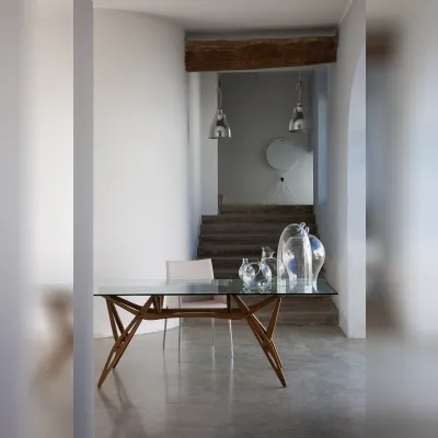 Tavolo Reale Zanotta in vetro Fisso scontato 20%