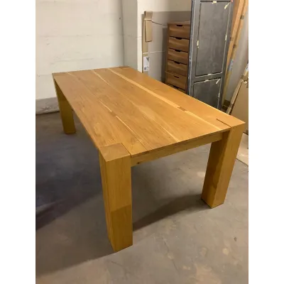 Tavolo rettangolare a quattro gambe Tavolo in legno massiccio Artigianale scontato
