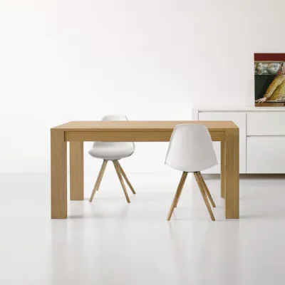 Tavolo rettangolare a quattro gambe Tavolo in rovere naturale  Mottes selection scontato