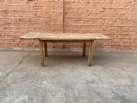 Tavolo rettangolare a quattro gambe Tavolo vintage in legno allungabile in offerta  Outlet etnico scontato